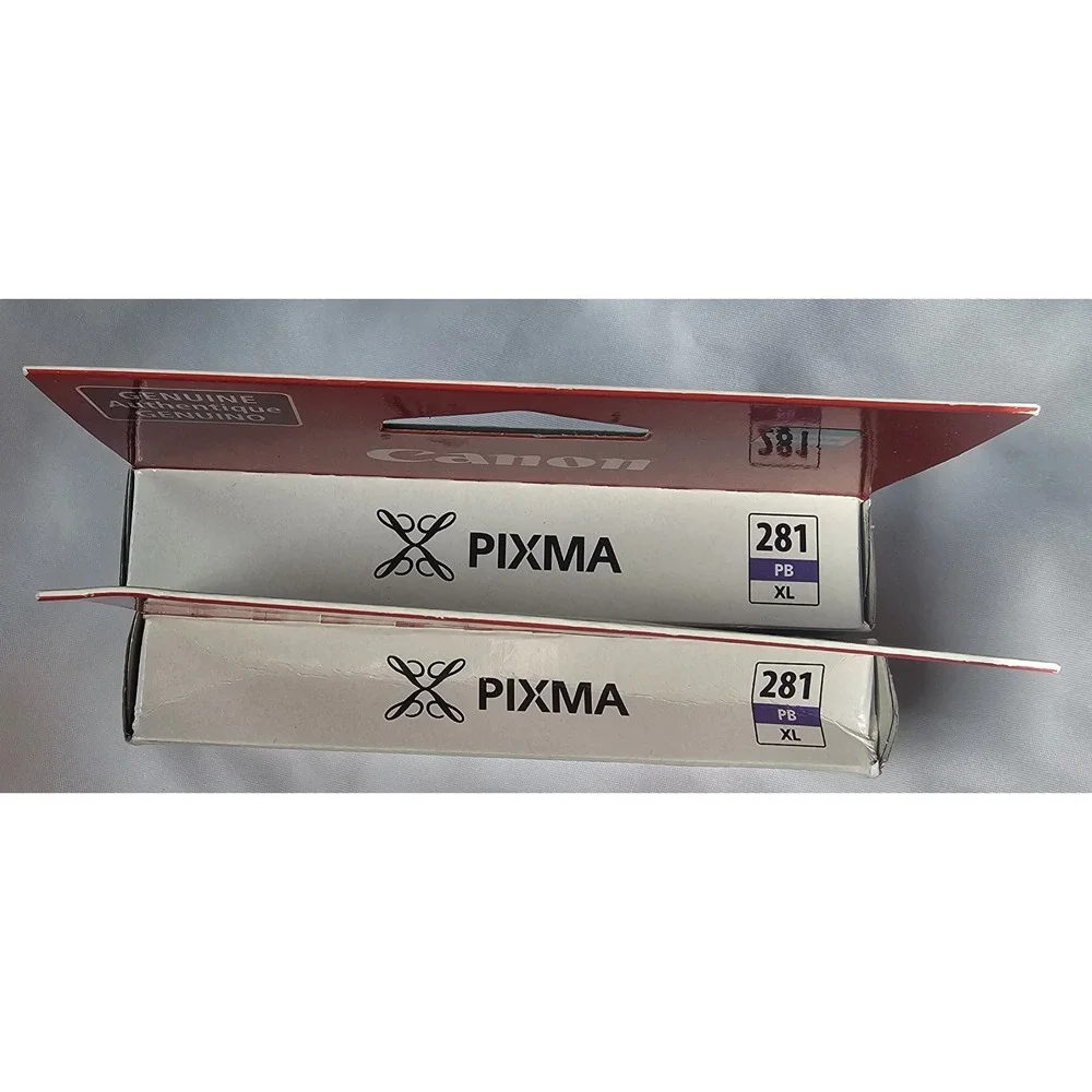 New 2 Boxes Canon Pixma CLI-281 XL PB High Yield Ink Photo Blue 8.3ml